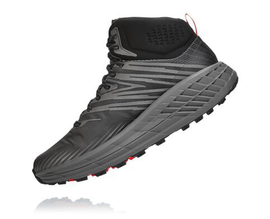 Tenis Hoka One One Trail Hombre Negros - Speedgoat Mid Gore-Tex 2 - MLPI97160